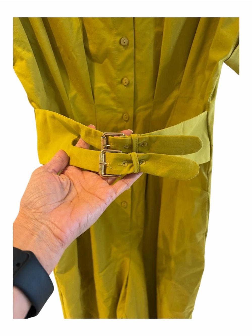 Anthropologie Exquise The Tobie Pleated Double-Buckle Jumpsuit Size M - Picture 8 of 9